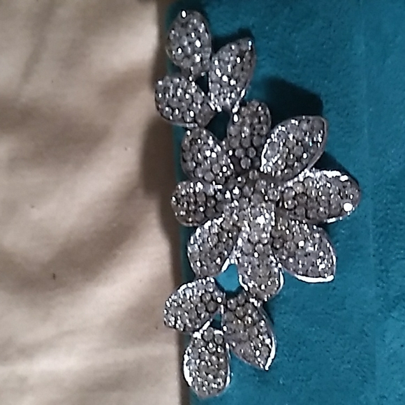 SUEDE PURSE/BAG  TURQUOISE AND SILVER - Picture 2 of 6